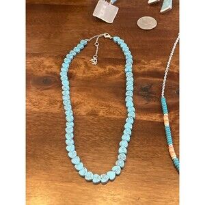 Turquoise heart shaped beaded Necklace choker